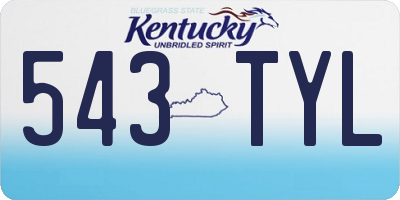 KY license plate 543TYL
