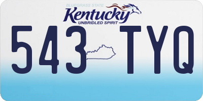 KY license plate 543TYQ