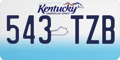 KY license plate 543TZB