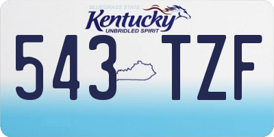 KY license plate 543TZF