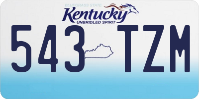 KY license plate 543TZM