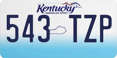 KY license plate 543TZP