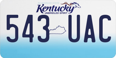 KY license plate 543UAC