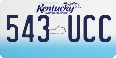KY license plate 543UCC