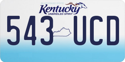 KY license plate 543UCD
