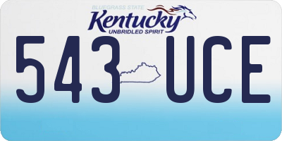 KY license plate 543UCE