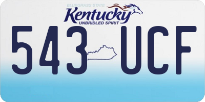 KY license plate 543UCF