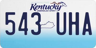 KY license plate 543UHA