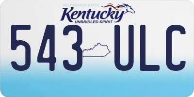 KY license plate 543ULC