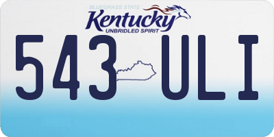 KY license plate 543ULI