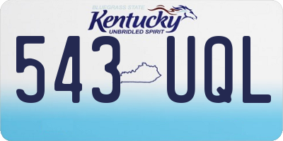KY license plate 543UQL