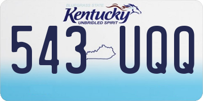 KY license plate 543UQQ
