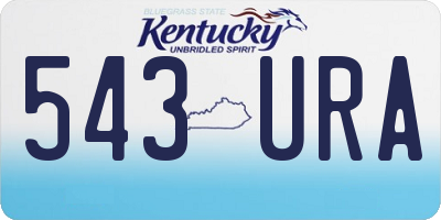 KY license plate 543URA
