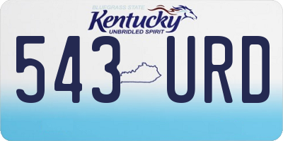 KY license plate 543URD