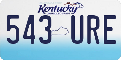 KY license plate 543URE