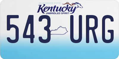 KY license plate 543URG