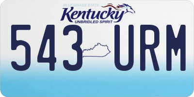 KY license plate 543URM