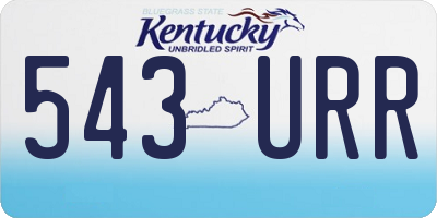 KY license plate 543URR