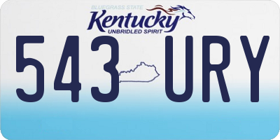 KY license plate 543URY