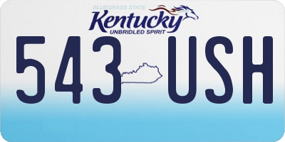 KY license plate 543USH