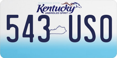 KY license plate 543USO