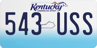 KY license plate 543USS
