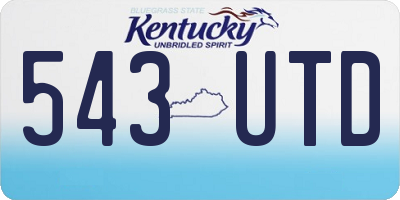 KY license plate 543UTD