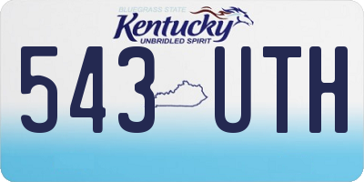 KY license plate 543UTH