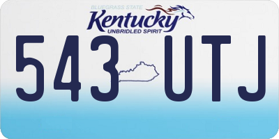 KY license plate 543UTJ