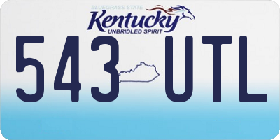 KY license plate 543UTL
