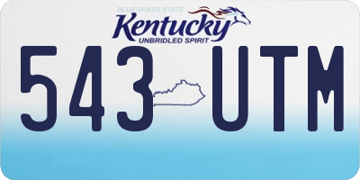 KY license plate 543UTM
