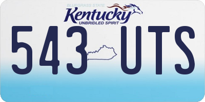 KY license plate 543UTS