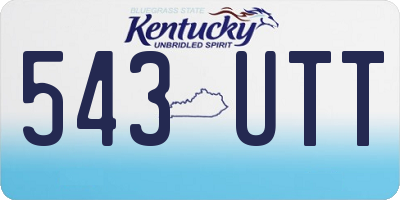 KY license plate 543UTT
