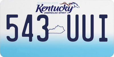 KY license plate 543UUI