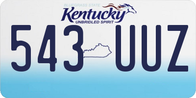 KY license plate 543UUZ