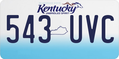 KY license plate 543UVC