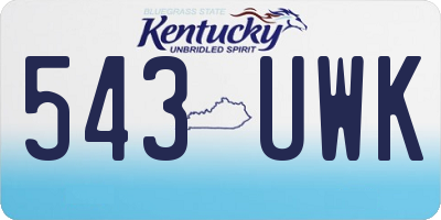 KY license plate 543UWK
