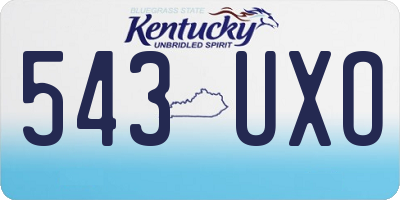 KY license plate 543UXO