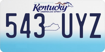 KY license plate 543UYZ
