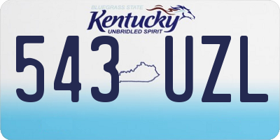 KY license plate 543UZL