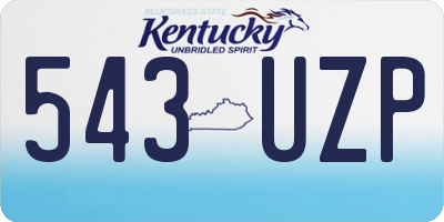 KY license plate 543UZP