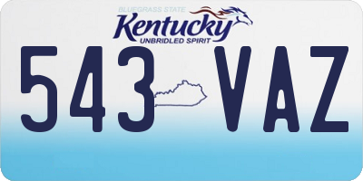 KY license plate 543VAZ