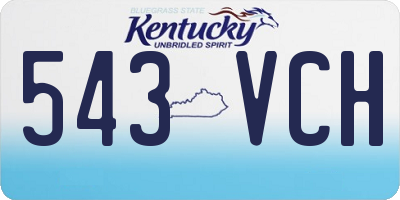 KY license plate 543VCH