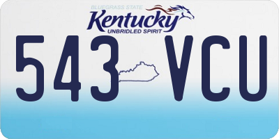 KY license plate 543VCU