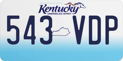 KY license plate 543VDP