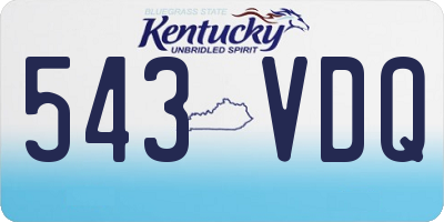 KY license plate 543VDQ