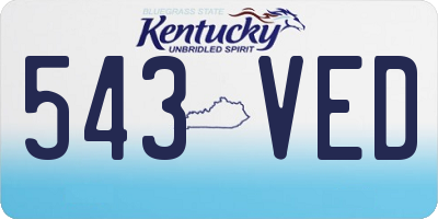 KY license plate 543VED