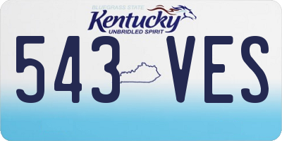 KY license plate 543VES