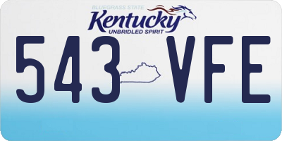 KY license plate 543VFE