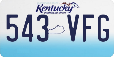 KY license plate 543VFG